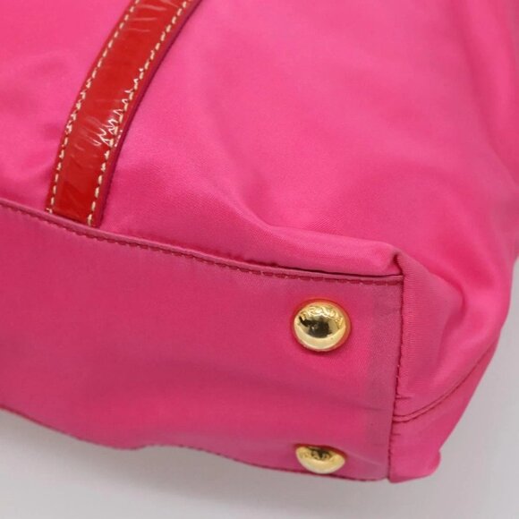 PRADA Hand Bag Nylon 2way Pink Gold Auth 120480 - Picture 5 of 16